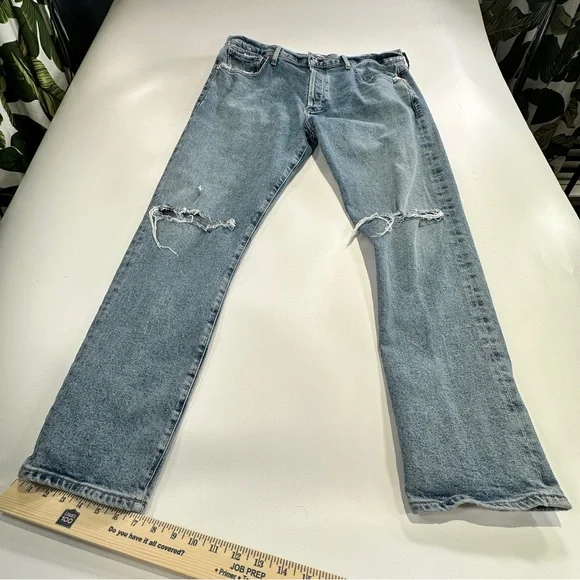 Citizens of Humanity designer jeans Emerson straight leg distressed 32 - Picture 13 of 16